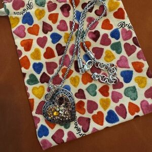 Brighton CRYSTAL VOYAGE HEART NECKLACE All You Need is Love - Great Condition